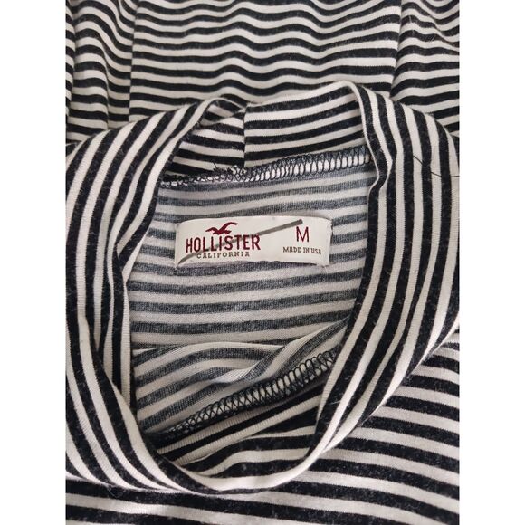 Repaired Striped Mockneck Sleeveless Super Soft Mini Dress - Picture 6 of 15